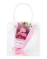 WRAPAHOLIC 10 Pack Transparent Gift Bag - Medium Size Transparent Gift Bags for Wedding, Birthday, Baby Shower, Party Favors, Flower Bouquet Wrapping - 10.6"L x 5.9"W + 10.2"H