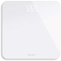 Digital Body Weight Bathroom Scale from GreaterGoods (White), Premium Designer Scale with Hidden Shine-Through Display