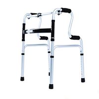 Lyqqqq No Caster Folding Walker Elderly Aluminum Alloy Disabled Walker