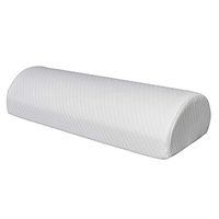 Byya Half Moon Bolster Knee Pillow - Memory Foam Semi Roll Leg Pillow Wedge with Washable Polyester Knit Cover-Pain Relief and Support for Sleeping on Side, Stomach or Back, 20.5" x 8" x 4.5"