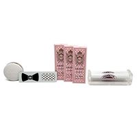 Abadie Rolling Papers 1 1/4 (3 Packs) with Job Plastic Cigarette Roller (79mm), Quik Wikk Hemp Wick (4 Feet), and Hippie Butler Grinder Card – 6 Items – Bundle