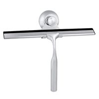 Shower Squeegee by GOZYE, Stainless Steel Squeegee for Shower Doors Bathroom Kitchen Car Mirror Glass Cleaning Scraper with Suction Hook