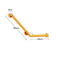 SHOP YJXA 201 Stainless Steel Bathroom Railings Handrails 135 ° The Old Toilet for The Disabled Toilet Toilet Safety Helps Bathtub Rails (Color : Yellow, Size : 60CM)