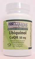 Ubiquinol CO QH 50MG American Supplements 60 Softgel