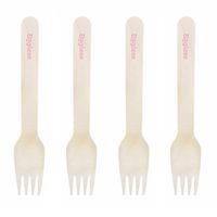 Dress My Cupcake Natural Wood Candy 500-Pack Buffet Forks DIY Kit, Eggless, Pink