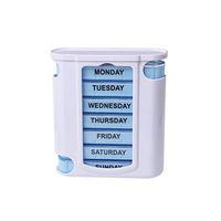 7 Day Weekly Pill Box Organizer for Travel 28-grids
