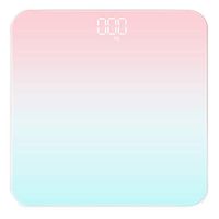 DWW Bathroom Square Digital Weight Scale with LED Display, USB Charging, 396Ibs/180kg Capacity, Tempered Glass, High Precision Measurements