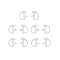 KS K-STORM Two Way Radio Ear Mold Replacement Soft Silicone Ear Insert Earmould for Acoustic Coil Tube Earbud (Transparent, 5 Pair Small)