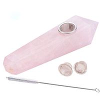 Natural Rose Quartz Smoking Pipe