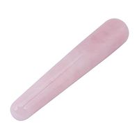 Hztyyier Massage Wand Jade Stone GuaSha Scraping Tool Natural Quartz Crystal Massage Stick for Muscles Back Foot Shoulder Leg Pain Relief (Pink)