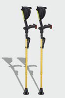 Ergobaum® Prime 7TH Generation by Ergoactives. 1 Pair (2 Units) of Ergonomic Forearm Crutches - Adult 5' - 6'6'' Adjustable. (Gold)