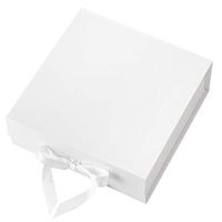 Crisky White Decorative Gift Boxes, Bridesmaid Proposal Box, Birthday Gift Box, Wedding Gift Box, Graduation Gift Box, Aniversary Party Gift Box, Set of 5 Empty Boxes