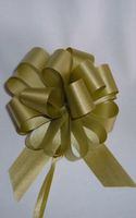 IGC 10 Pull String Bows - Gift Wrap Packaging - 5" 20 Loops - 1 1/4" - Old Gold