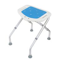 XH Foldable Bathroom Seat Load Bearing 299lb, Lightweight Aluminum Tube, Seat Height Adjustable Tool-Free Installation for People with Reduced Mobility