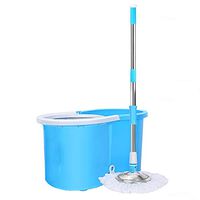 MOP Spinning and Bucket Cleaning Set Hangable Dry and Wet Dual Use Multi-Functional Household Blue Head2