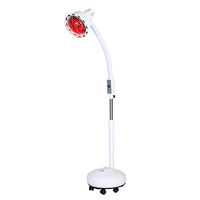 AceFox Stand Infrared Heat Lamp with Water Injection Base, Adjustable Heat and Flexible Arm, Used for Physiotherapy, Body Therapy, Pain Relief (275W, White)