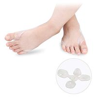 ZJchao Toe Separators Silicone 2 Pair Corrector Hallux Valgus for Big Toe Little Toe,Bunion Relief Pain Day Night Splints Treat Hammer Joint Easy Wear in Shoes
