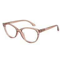 MARE AZZURO Women's Reading Glasses Stylish Round Readers Female 0 1.0 1.5 2.0 2.5 3.0 3.5 4.0 5.0 6.0(Brown 250)