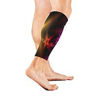 Stretch Sport Calf Sleeve Colorful Star Light Protective Guard for Men Women - Best Footless Compression Socks for Shin Splints, Running,Basketball Football (1 Pair)