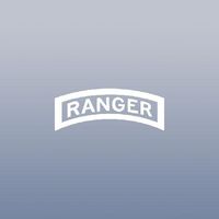 HELMET LAPTOP ADHESIVE VINYL CAR MACBOOK VINYL DECOR DECAL STICKER US ARMY RANGER TAB EMBLEM INSIGNIA NOTEBOOK WINDOW CAR AUTO DECORATION WHITE ART WALL ART DIE CUT HOME DECOR