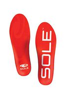 SOLE Active Medium Footbed Insoles for Men and Women with Met Pad (Cork), Red, Men 14