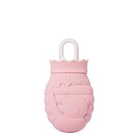 Honeypot Bear Warm Water Bag Water Injection Silicone hot Water Bottle Portable hot Water Bottle Mini Hand Warmers@Pink_93x54x170mm