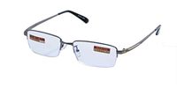 Deding Men's Metal Semi-rim Rectangular Reading Glasses Gray (+1.5)