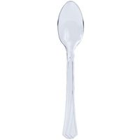 Hanna K. Signature Collection 51 Count Heavyweight Plastic Teaspoon, Clear