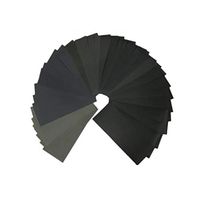 Fun1980s Sandpaper, Premium Wet Dry Waterproof Sandpaper, 48PCS 120 to 3000 Assorted Grit Sanding Paper for Wood Furniture Finishing, Metal Sanding and Automotive Polishing, 9 x 3.6 Inches. (Black