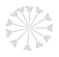 erioctry 200PCS Disposable Plastic Cocktail Picks Fruit Forks Cocktail Sticks Plates Picks Cake Forks Dessert Forks Party Supplies (Clear)