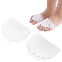 Silicone Foot Separator, 1 Pair Bunion Straightener Hallux Valgus Corrector for The Correction of The Toes of The Foot, More Suitable for The Pedicure and Manicure, for Night and Day Use(A)