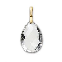 Clear Quartz Harmonic Gemstone -6 Carats 18K Gold Plated