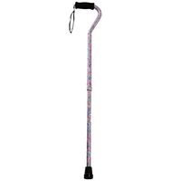 PCP Offset Handle Foam Grip Adjustable Cane, Flower Garden Pattern