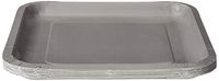 Creative Converting 339653 DINNER PLATES SQ. DD, 9 in, 18 ct, Gray