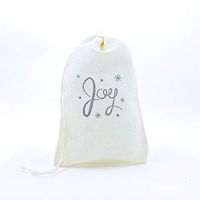 10 Joy Favor Bags Christmas Party Bags Holidays Goodie Candy Cloth Muslin Bag Gift Bag Wrap Exchange Advent Soap Stocking Stuffer