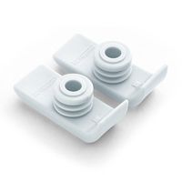 Top Glides TuffSki Walker Ski Glides  One Pair (White)