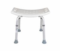 Adjustable Height Aluminium Alloy Bathroom Shower Stool | Bath Seat Bench For Elderly Disabled or Pregnant Women - Healthcare Change the Shoe Seat Aisle Bench (White)