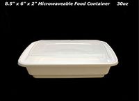 TogoTainer | Microwavable Food Containers with Lids, (Set of 50) Disposable Portion Control