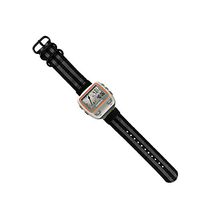 DuiGong Canvas Strap Compatible for Garmin Forerunner 310XT Replacement Band, Regular (Black Gray Stripe)