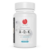 Zen Haus Vitamin ADK Supplement with Vitamins A, D3 and K2 (MK-7 Non-Soy) with Astaxanthin - for Vision, Strong Bones and Teeth, and Immune System Support - D3 Complex (ADK Vitamin) with Antioxidants