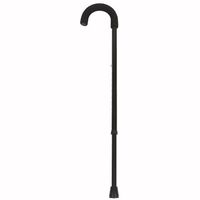 PCP Adjustable Cane with Foam Grip Round Crook Handle Lightweight Aluminum, Black, Large