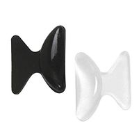 18 Pairs Butterfly Eyeglasses Nose Pads, 2.5mm Transparent Non-Slip Silicone Stick on Nose Pads (US-BTFNP-BLCL)