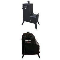 Dyna-Glo DGO1176BDC-D Vertical Offset Charcoal Smoker and Premium smoker cover