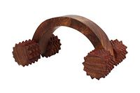 Wooden Massager Handheld Body Calf Massager, Acupressure Roller Massager, Pain Relief Masager for Neck Shoulder & Body Relaxation Massager (Ring Calf Roller)