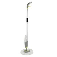 QIANLAI Congis Round Head Spray Mop Superfine Fiber Mop Head Aluminum Alloy Metal Handle 360 Degrees Rotate Home Floor Cleaning Scraper