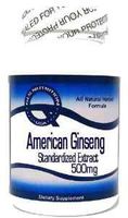 American Ginseng Standardized Extract 500mg 200 Capsules ^ GLS