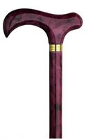 Ladies Derby Cane Lilac Maple Shaft, Print Handle  -Affordable Gift! Item #DHAR-9169400