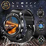 Smart Watch,Bluetooth Smartwatch Touch Screen Wrist Watch with Camera/SIM Card Slot,Waterproof Smart Watch Sports Fitness Tracker Compatible with Android IOS Phones Samsung Huawei