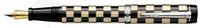 Laban Checkered Flag Black Weave Medium Point Fountain Pen - LCF-F100