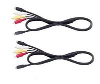 2X AV Cables for Sony HVR-A1U, Sony HVR-A1N DCR-DVD7, Sony DCR-DVD91, Sony DCR-DVD92, Sony DCR-DVD101